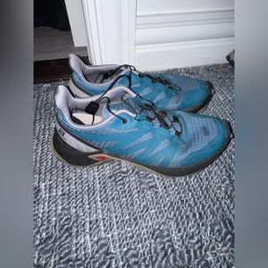 Salomon Teal and Gray Athletic Shoes